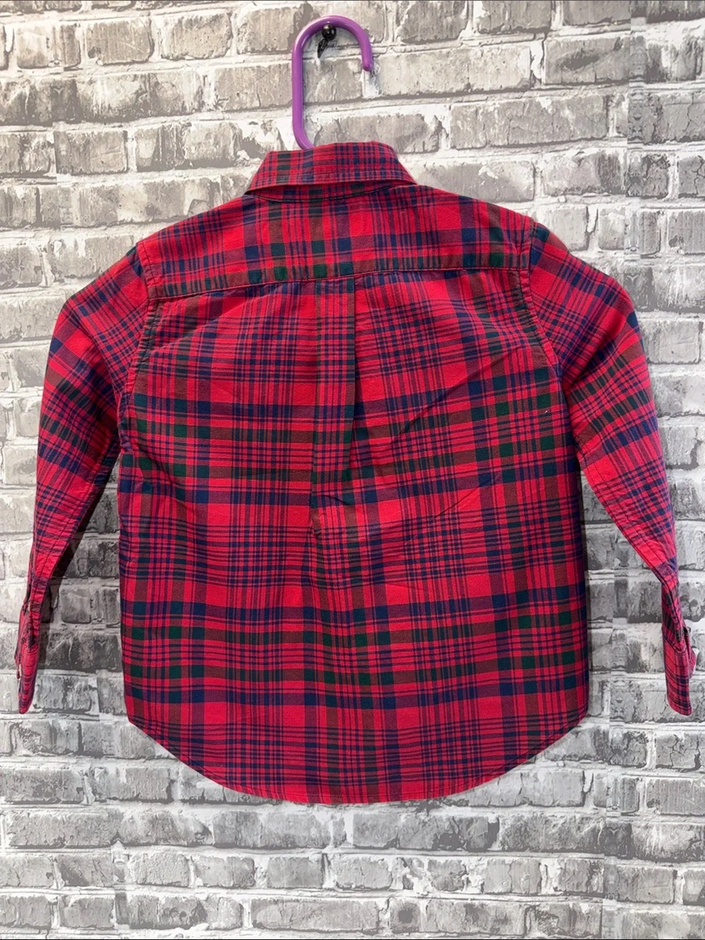 Boy's Ralph Lauren Red Plaid Button-Down Shirt
